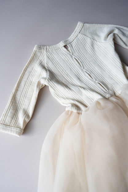 Back-open Tulle Dress