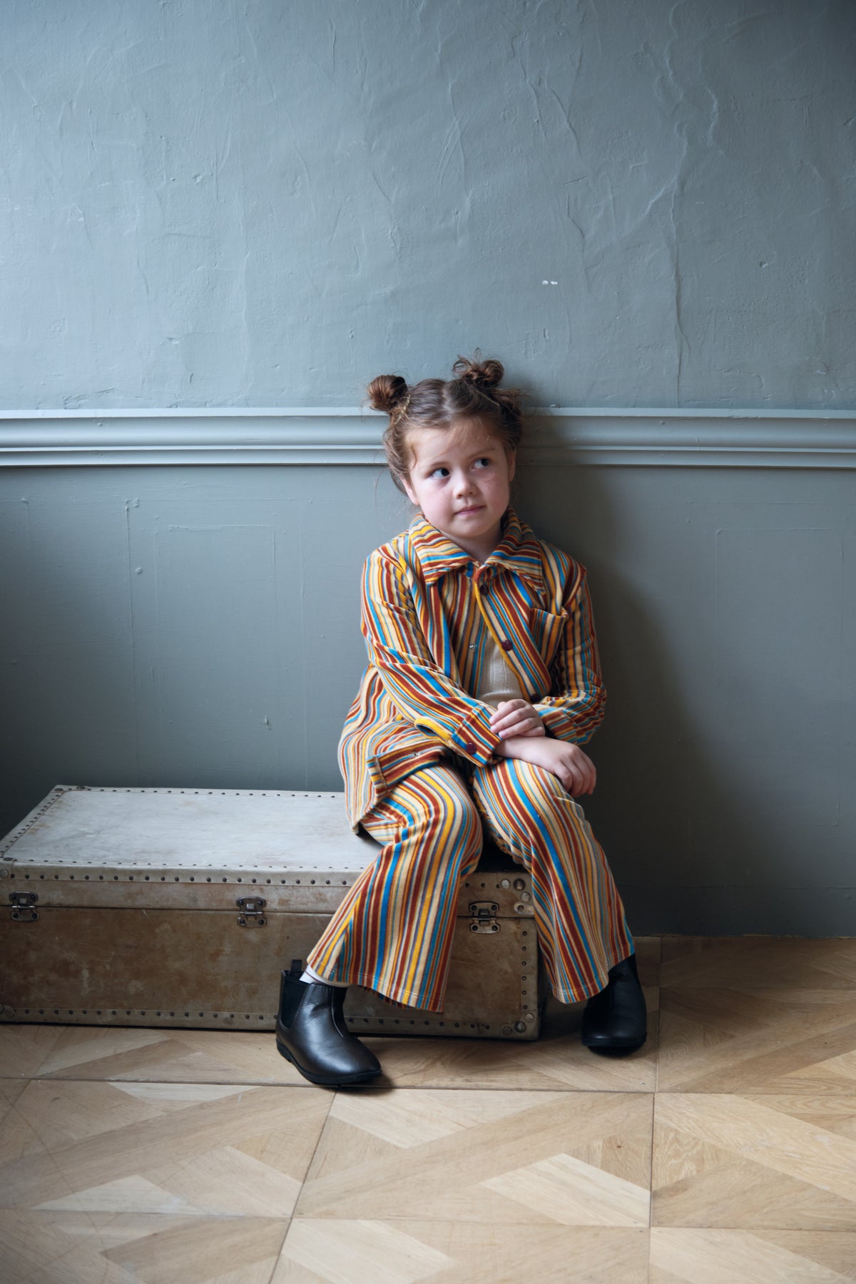 Play Stripe Velour Pants