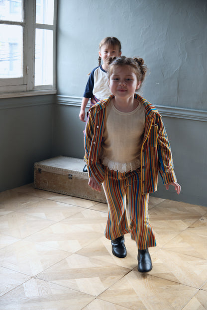 Play Stripe Velour Pants