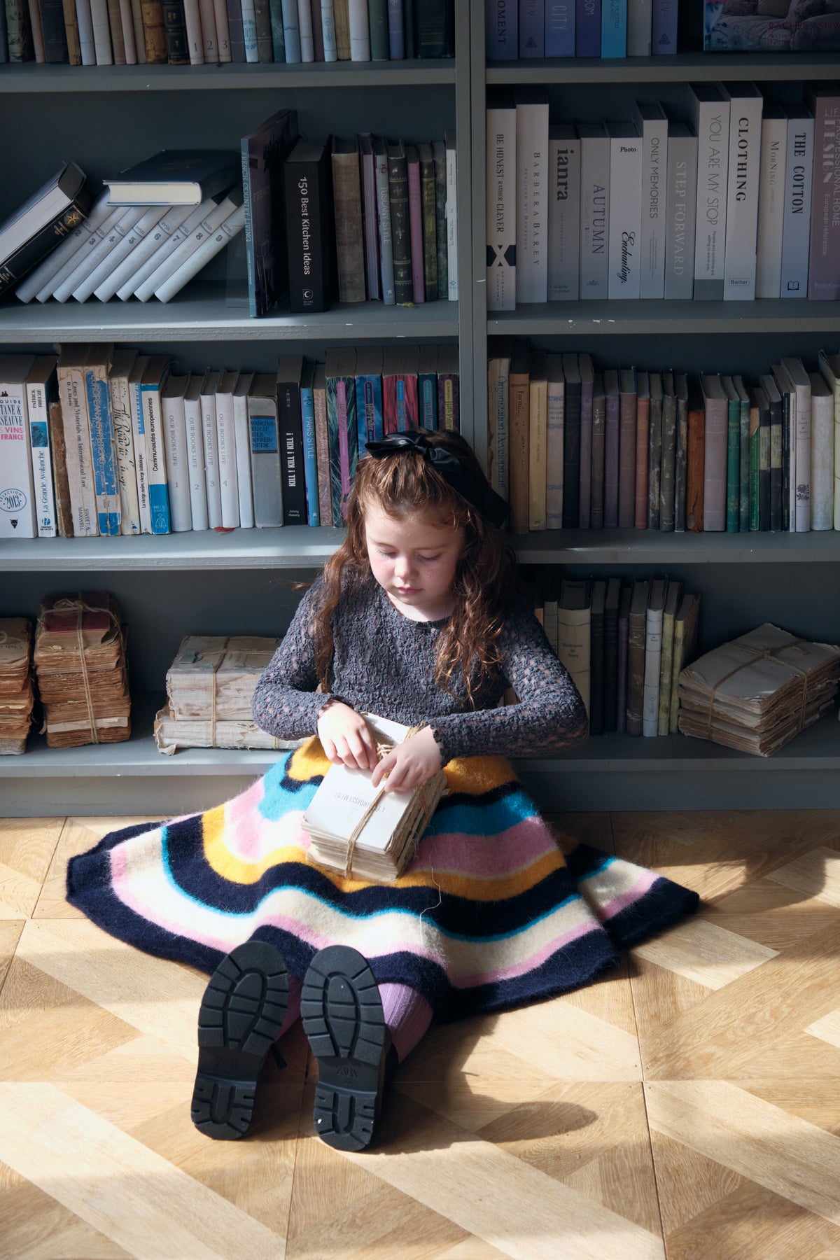 Multi Stripe Knit Skirt