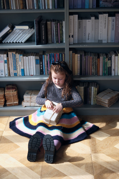 Multi Stripe Knit Skirt