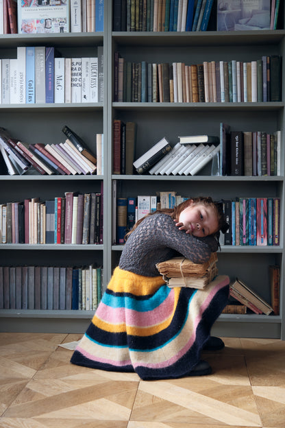 Multi Stripe Knit Skirt