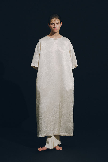 Crushed Satin Tee Dress