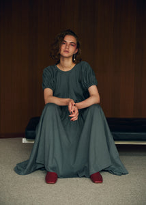 Gathered Open Dress