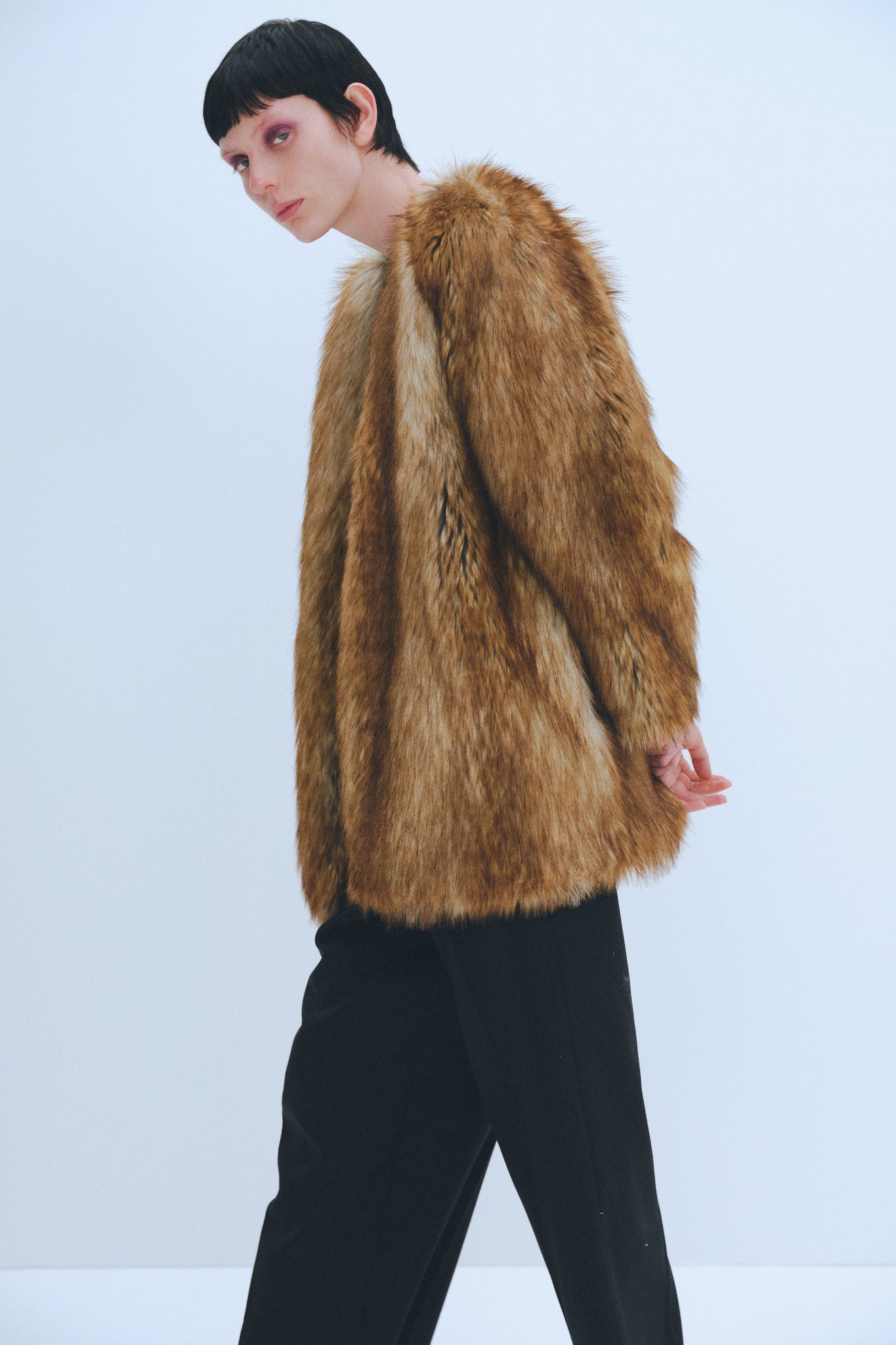 【MIRO AMURETTE】short eco fur coat