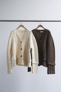 Cable V-neck Cardigan