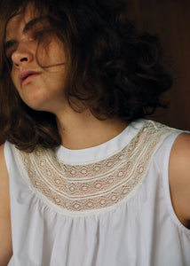 Lace Neck Tiered Dress