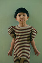Multi Stripes Frill Sleeve Tee