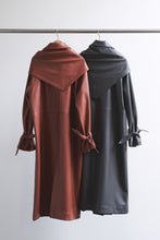 Eco Leather Scarf Coat