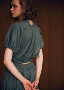Gathered Open Dress