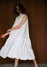 Lace Neck Tiered Dress