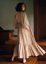 Puff Sleeve Back Open Dress