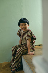 Multi Stripes Frill Sleeve Tee
