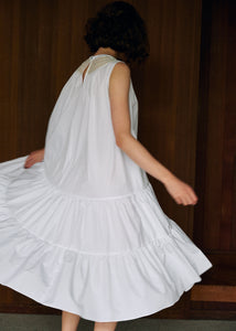 Lace Neck Tiered Dress