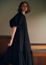 Puff Sleeve Back Open Dress