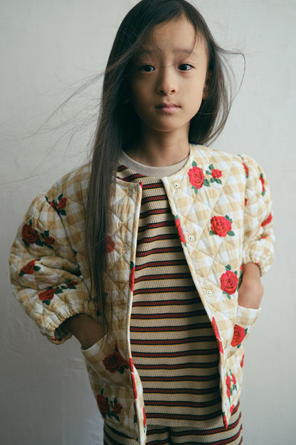 Flower Check Printed Jacket